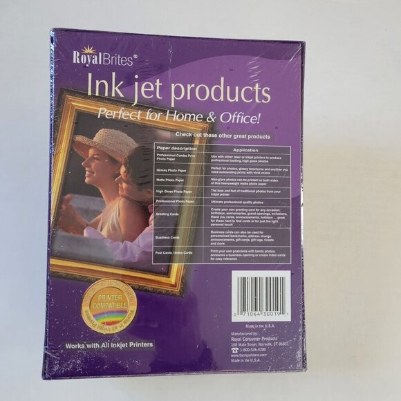 Royal Brites NEW 4" x 6" Professional High Gloss Photo Paper 400 Sheets SEALED - Picture 2 of 3